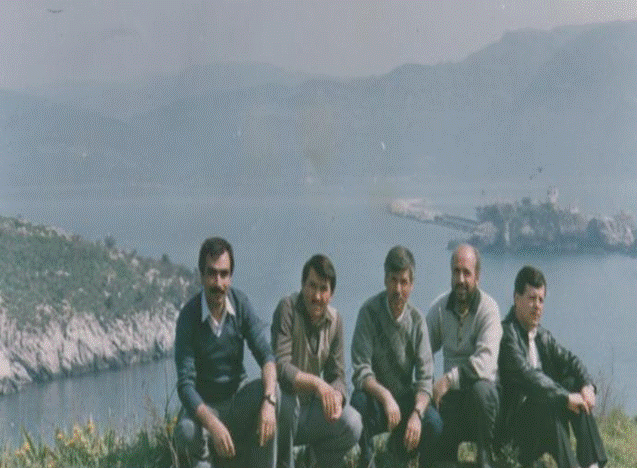 Bartın Amasra Soldan sağa: Mustafa Turan -Mehmet  Ali Vural- Mehmet Bursalı-  Şevki Ergun- Vahit Savaş