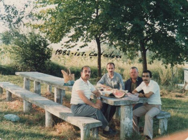 1986-İstanbul Çatalca Soldan sağa: Sefer Dönmez- Emir Eş – Hulusi Aydın  -Mustafa Turan