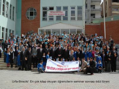 Urfa-Birecik/En Çok Kitap Okuyan Öğrenciler Seminer Sonrası Ödül Töreni